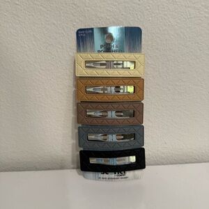 Scunci Conair Pack of 5 Neutral Snap Clips Hair Accessories